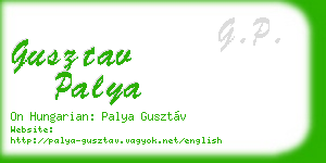 gusztav palya business card