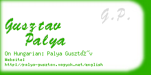 gusztav palya business card